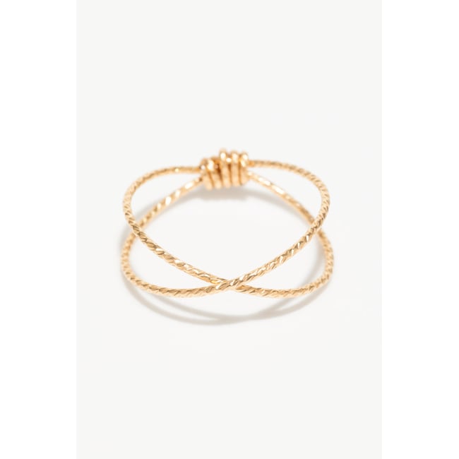 Bague croisée Éclat or/or <span itemprop=