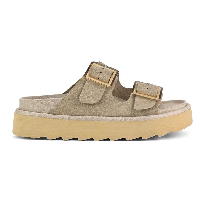 Leather Mules with Thick Sole - COLORS OF CALIFORNIA