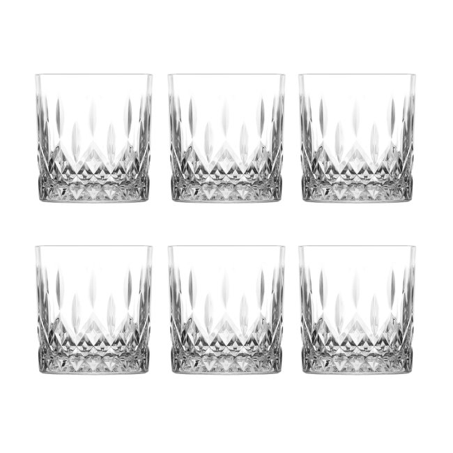 Lot de 6 gobelets bas 33cl en verre, GLEN Couleur transparent <span itemprop=