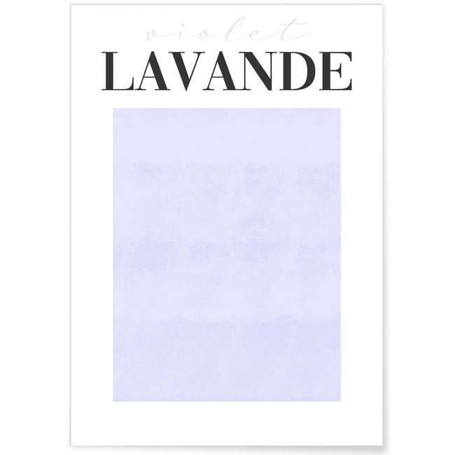 Affiche Violet Lavande Couleur blanc <span itemprop=