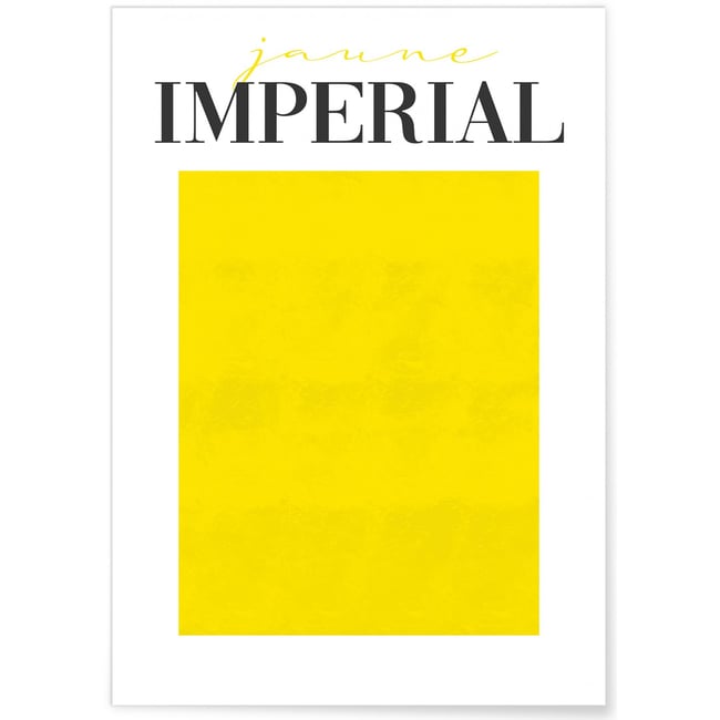 Affiche Jaune Impérial Couleur blanc <span itemprop=