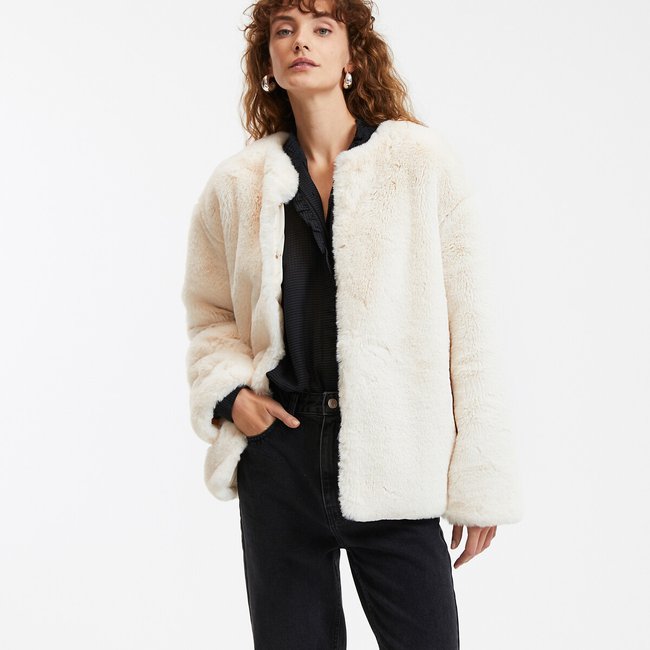 Cappotto corto Agrafe, pieno inverno avorio LA REDOUTE COLLECTIONS