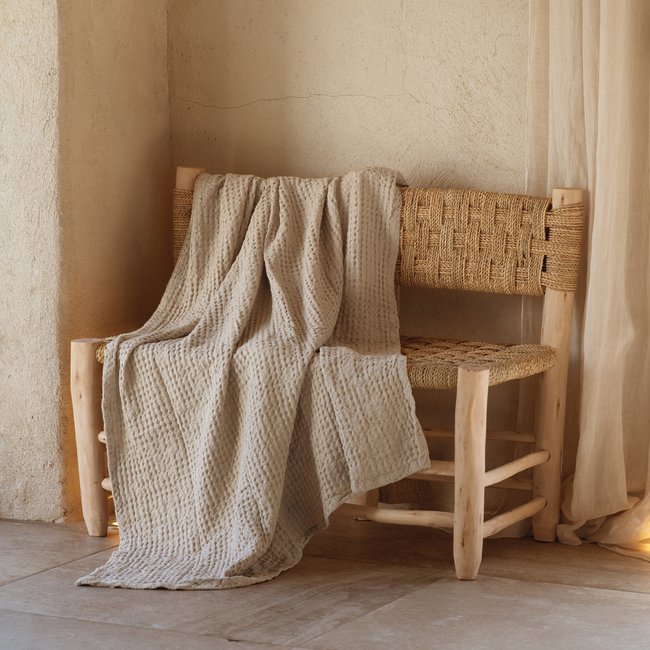 Plaid en coton gaufré - HOME MAISON
