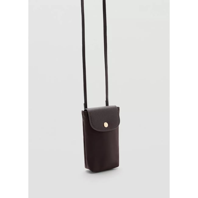 Housse téléphone portable nylon chocolat <span itemprop=