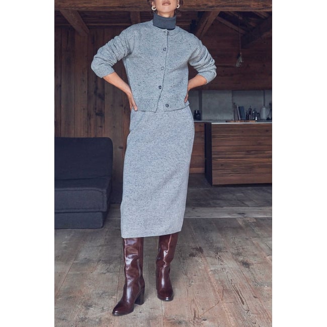 Jupe droite CALINE en 100% laine - Maison 123