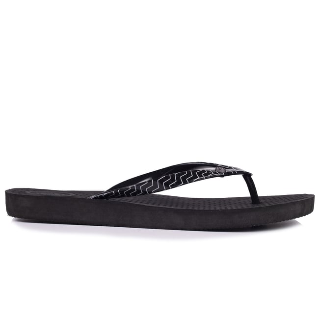 Tongs souples, légères, résistantes à l'affaissement et durable. noir <span itemprop=