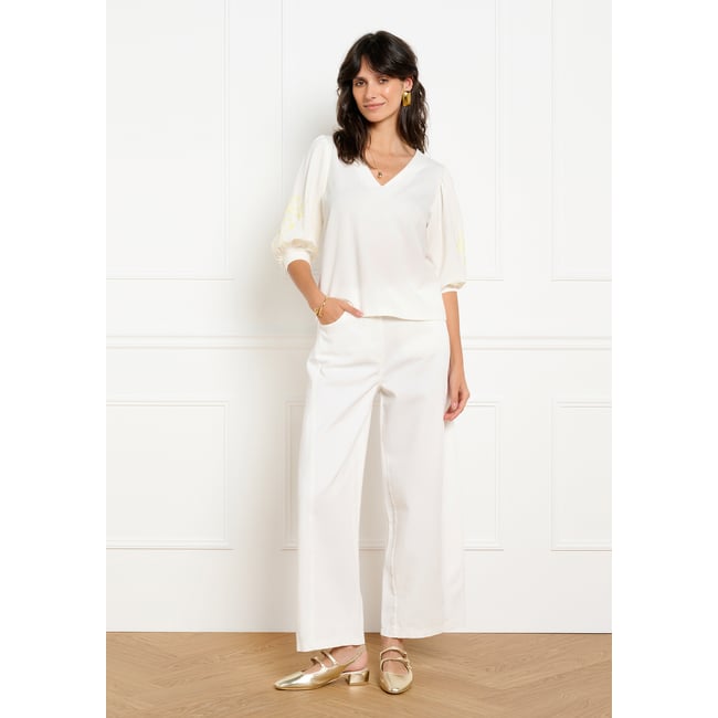 Blouse manches brodées - LOLALIZA