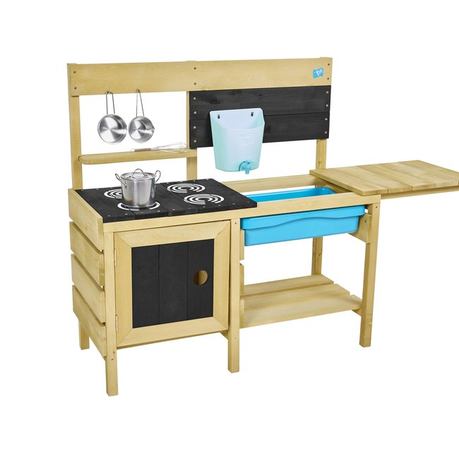 Cuisine d'extérieur pour enfant DELUXE marron - bleu - noir <span itemprop=