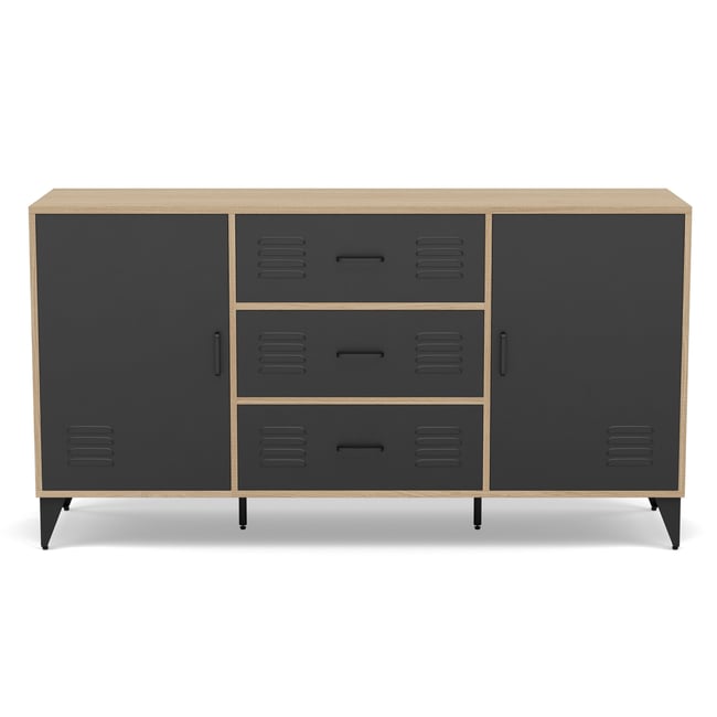 Buffet - TRIBECA Couleur bois / noir <span itemprop=