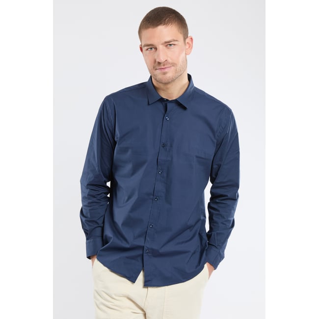 Chemise en coton coupe ajustée en coton navire <span itemprop=