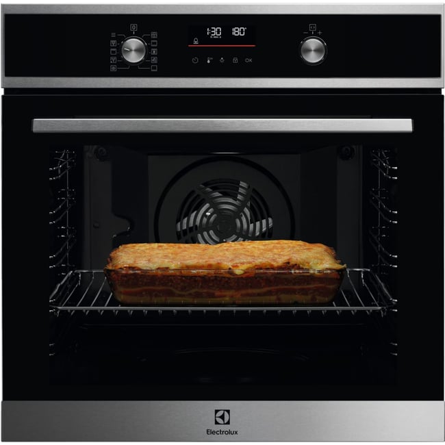Four encastrable EOF6P46VX0 Pyrolyse Chaleur tournante 72L Noir et Inox - ELECTROLUX