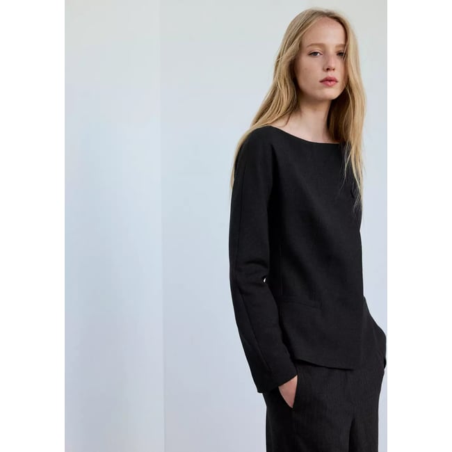 Blazer cintré asymétrique gris <span itemprop=