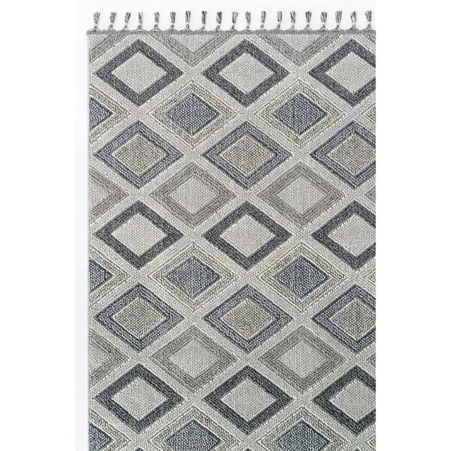 Tapis décoratif à motifs 120x180 ISTANBUL Couleur gris (losanges) <span itemprop=