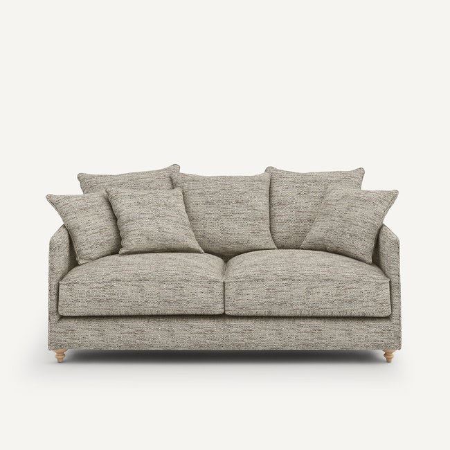 Sofá-cama compacto. em espinhado malhado, Lazare linho <span itemprop=