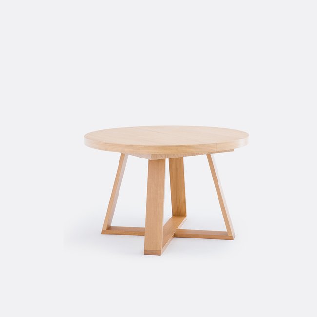 Table ronde extensible jusqu'à 10 couverts Ulmu Couleur coloris chêne <span itemprop=