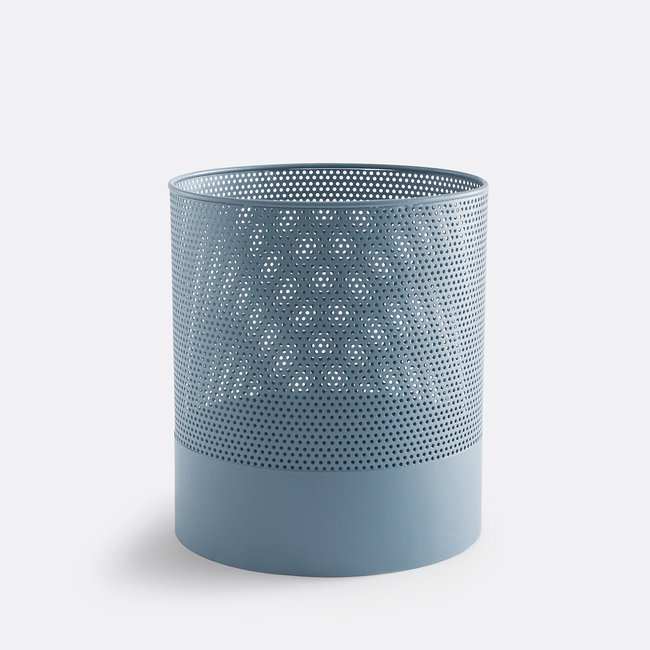 Kelcie Perforated Metal Wastebasket storm blue LA REDOUTE INTERIEURS