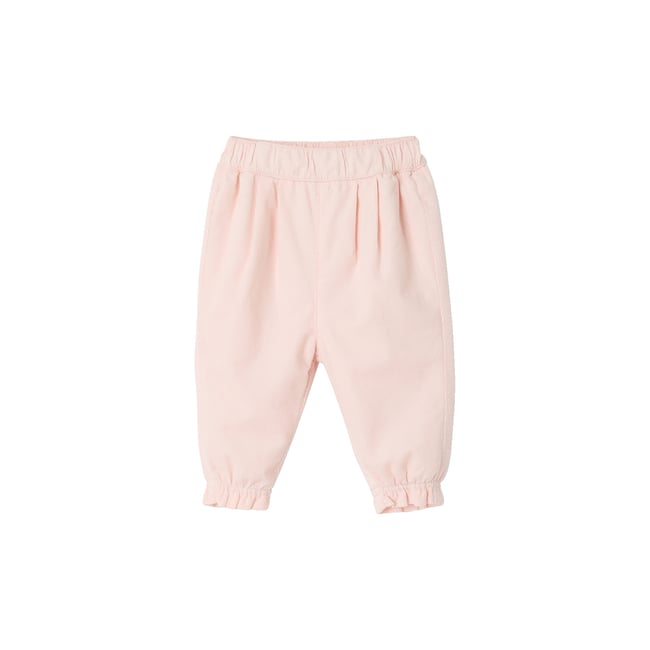 Pantalon naissance velours rose pâle <span itemprop=