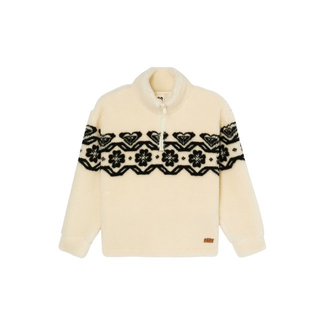 Polaire demi-zip TREASURE SOUL. blanc coconut milk <span itemprop=