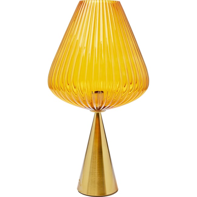 Lampe en verre et acier, GENIE Couleur orange <span itemprop=
