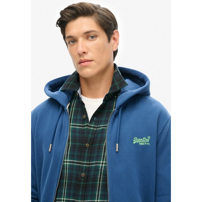 Essential logo print hoodie with zip fastening Superdry La Redoute