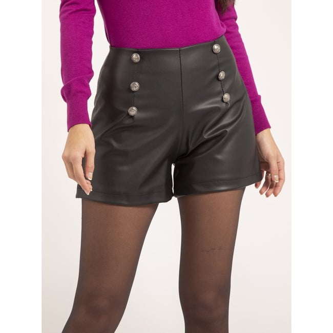 Short Simili Cuir Taille Haute Xatina v002228 <span itemprop=