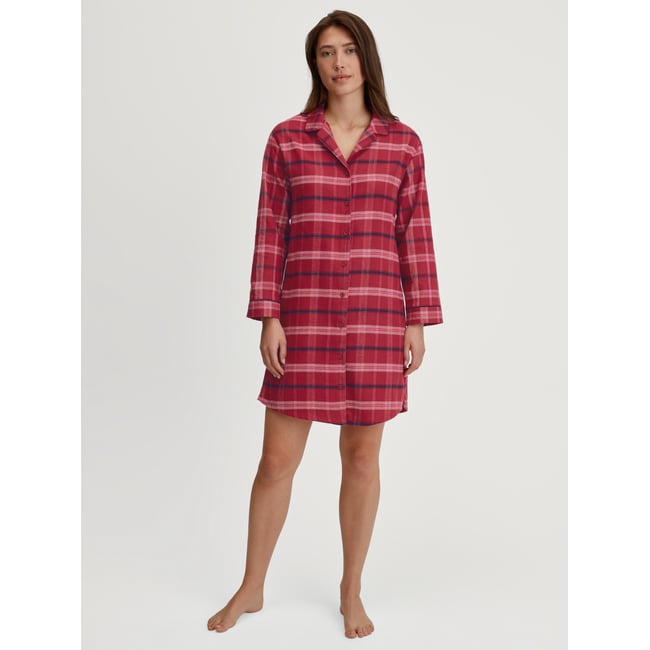 Chemise de nuit manches longues Coton HOLIDAY DREAMS deep red <span itemprop=