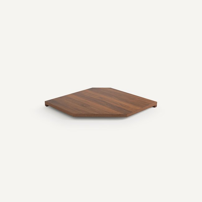 Étagère d'angle noyer, Johanez Couleur noyer <span itemprop=