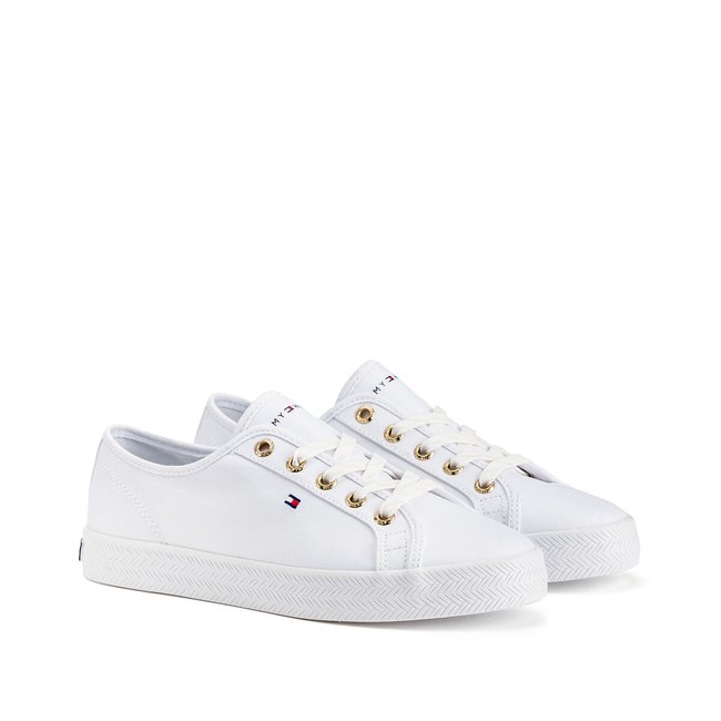 Sneakers Essential aus Canvas weiss <span itemprop=