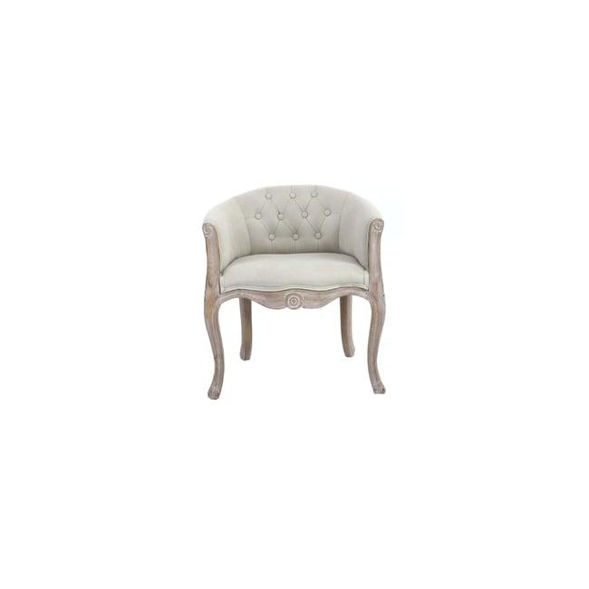 Fauteuil Capitonné Classique Beige Couleur v002235 <span itemprop=