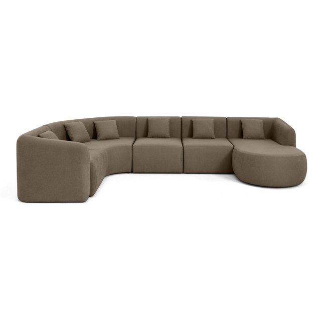 Canapé d'Angle droit en Tissu 6 places - IKARE - LISA DESIGN