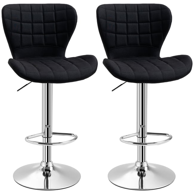 Tabouret de bar Lin Noir Couleur noir <span itemprop=