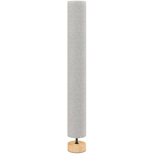 Lampadaire colonne sur pied bois contemporain H.120 cm Couleur gris <span itemprop=