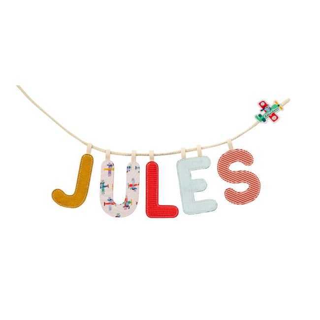 Lettre en tissu phosphorescente S Couleur rouge <span itemprop=