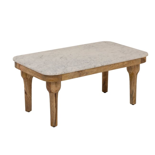 Table basse en bois d'acacia CALIX Couleur bois clair <span itemprop=