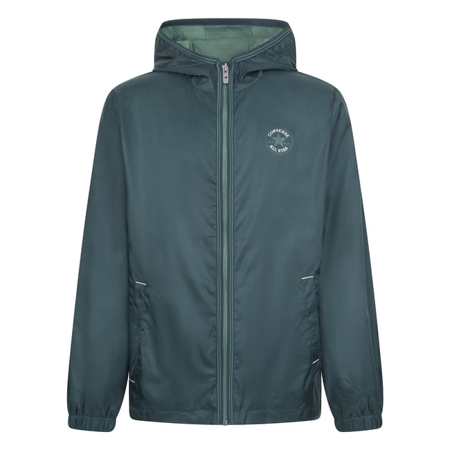 Hooded Windbreaker, dark green, CONVERSE