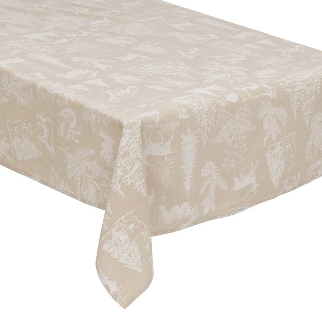 Nappe 140x360  Animaux beige <span itemprop=
