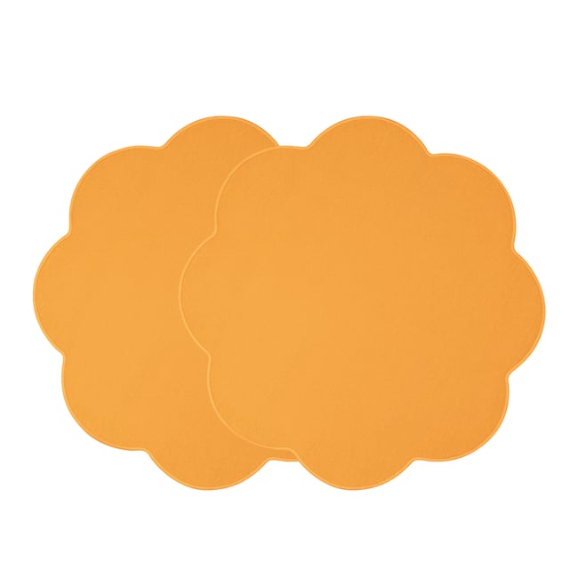 Serviette, 2 Pièces FLEUR jaune <span itemprop=