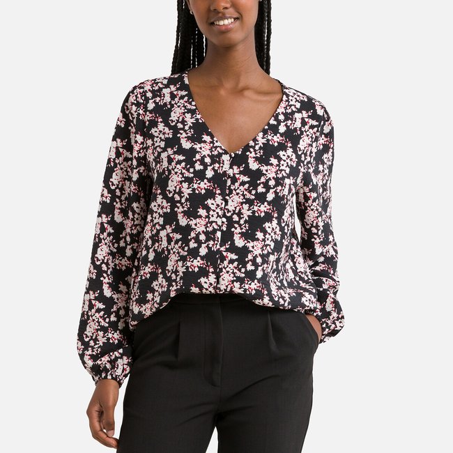 Blouse imprimée, col V - JDY