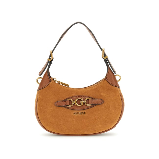 Mini Sac D'épaule Malva Daim marron <span itemprop=