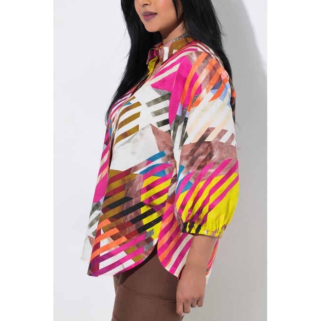 Chemisier en lyocell rose vif fuchsia <span itemprop=