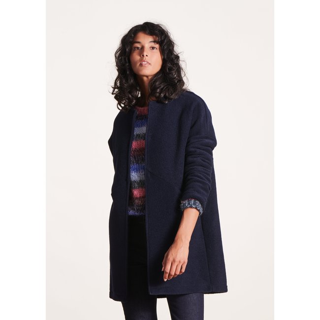 Manteau mi-saison en laine - LA FEE MARABOUTEE