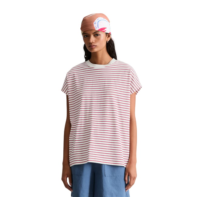 T-shirt à rayures relaxed en jersey simple de coton - MARC O’POLO DENIM