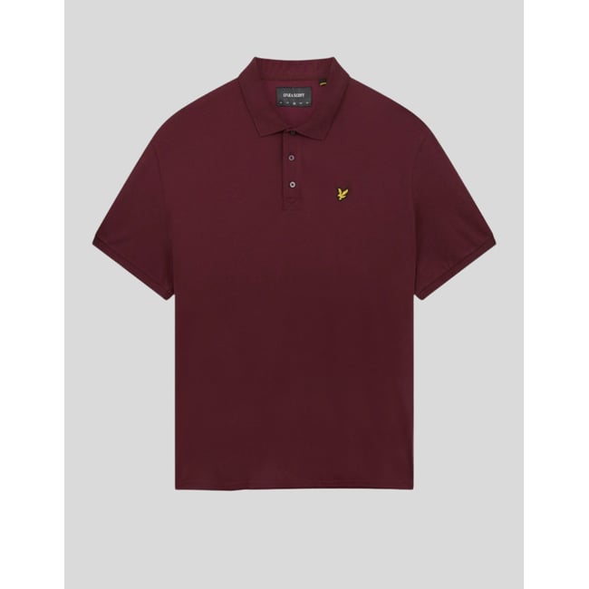 Polo en coton rouge bordeaux <span itemprop=