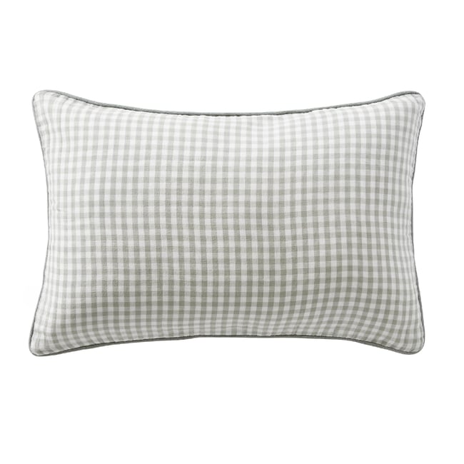 Coussin dehoussable en gaze de coton Vickie vichy - EDEN