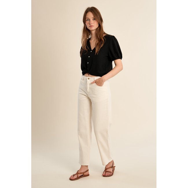 Pantalon droit taille haute jambes larges - MOLLY BRACKEN