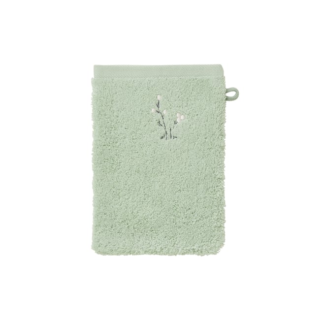 Gant de toilette coton bio BALADE amande <span itemprop=