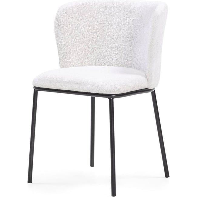Chaise de salle à manger collection NIKA Couleur écru et noir <span itemprop=