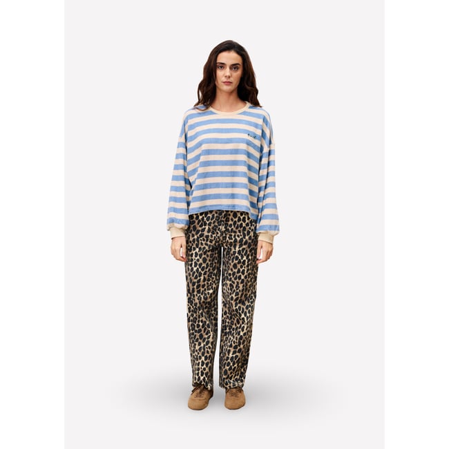 Sweatshirt  en coton IRIS bleu clair <span itemprop=