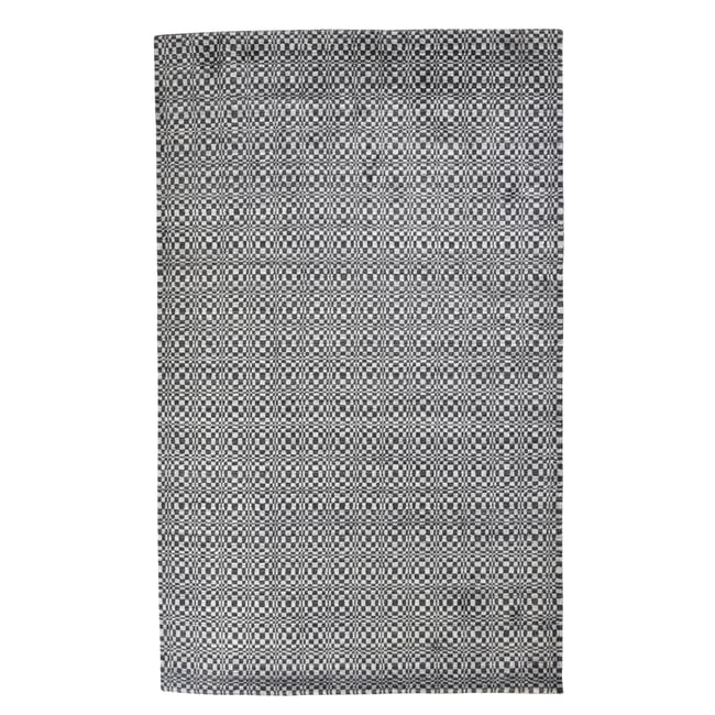 Tapis MYSORE, tufté main, 100% viscose, plat Couleur gris <span itemprop=