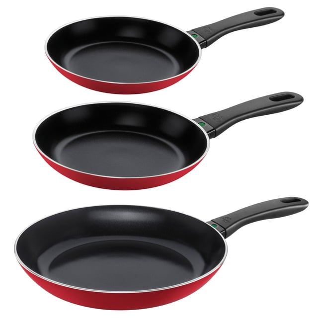 Set de poêles 20, 24, 28 cm Rouge foncé Caprera - BALLARINI